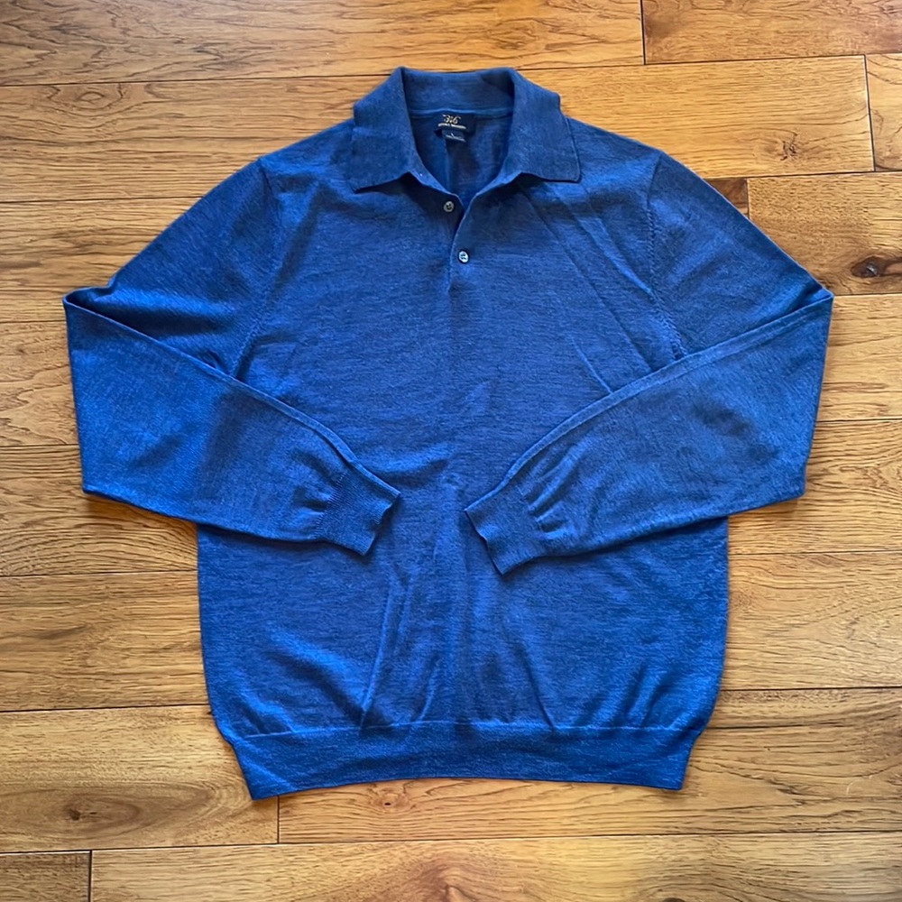 Brooks Brothers “346” Blue Wool Sweater